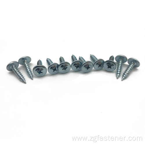 Blue white zinc tapping screw